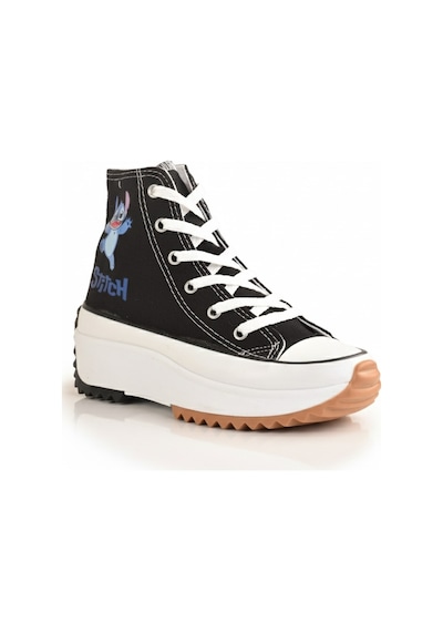 Labubu Baskılı Yüksek Taban Boğazlı Converse Siyah - Mavi