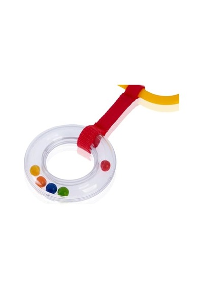 Babyjem Çıngıraklı Puset Halkası Sarı Oval Açık Gri
