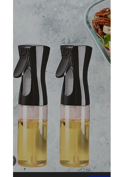 2 Adet Sprey Yağdanlık Cam Şişe Yağ Püskürtücü 300 Ml Airfryer Kızartma Izgara Salata İçin Yağl Diğer