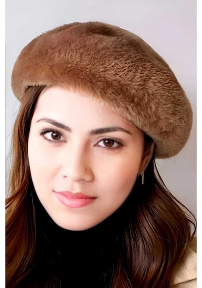Uniquetrenders Kadın Peluş Ressam Bere Camel