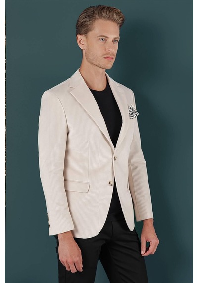 Efor C 651 Ceket Slim Fit Taş Casual Taş