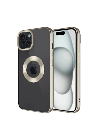 Apple Uyumlu  iPhone 15 Kılıf Kamera Korumalı Logo Gösteren Zore Omega Kapak