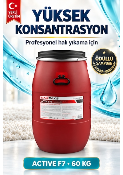 Active F7 Ultra Halı Yıkama Şampuanı 60kg Tekli