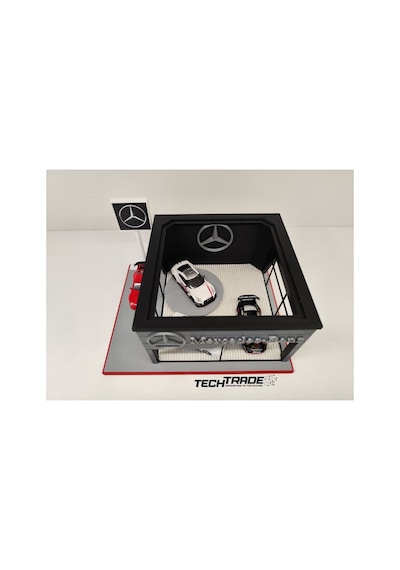 Mercedes-benz Diecast Showroom Garaj Diorama 1:64 Ölçek
