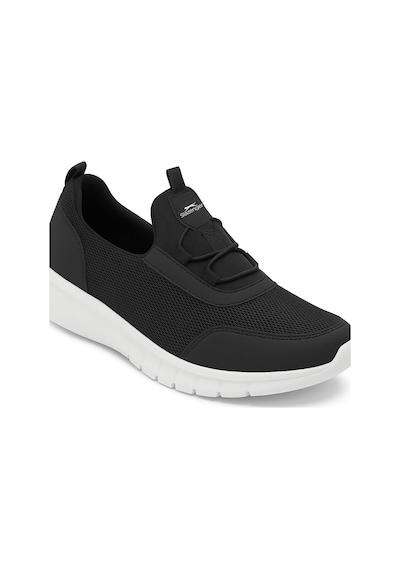 Slazenger Avenge Siyah Kadın Günlük Yürüyüş & Koşu Ayakkabısı Rahat Slip-on Siyah Beyaz