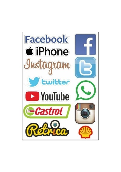 A4 Sticker 057 Tek Paket Çoklu Sticker Çok Renkli