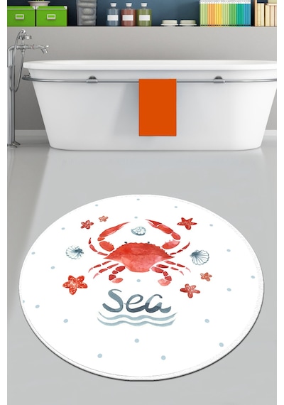 Crab Çap Banyo Halısı Djt 200x200 cm, Banyo Halısı , Banyo paspası yıkanabilir