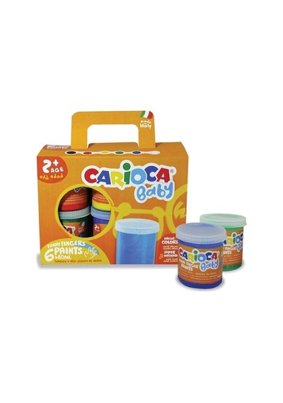 Carioca Yıkanabilir Parmak Boyası 6 Renk x 80 G