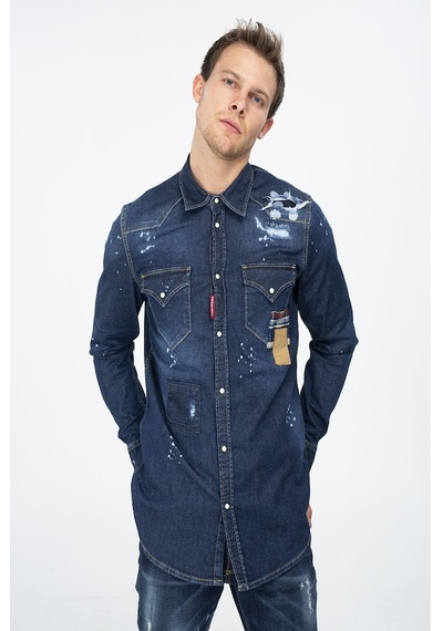 Yeni Dsquared2 Erkek Gömlek (469492833) Mavi