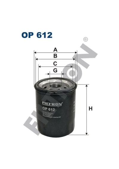 FILTRON OP612 Yağ Filtresi Nissan Micra III (K12) 1.2 12V 80Hp 03-