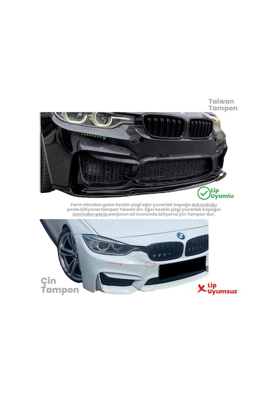 Bmw F30 - F80 M3 Ön Lip Plastik Taiwan Tampon Uyumlu