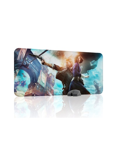 Bioshock Kaymaz Dikişli Kauçuk Oyuncu Mousepad V1 - 90x40 Xxl Gaming Mouse Pad Fare Altlığı