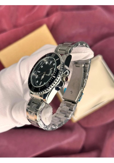 Daytona Kronograf Ful Siyah Kardan Erkek Kol Saati Gümüş - Siyah