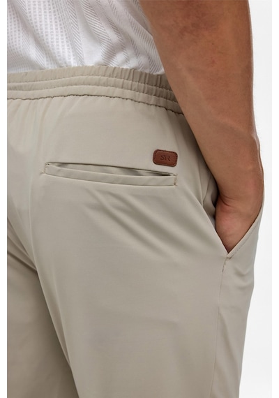Süvari Bej Slim Armürlü Jogger Pantolon