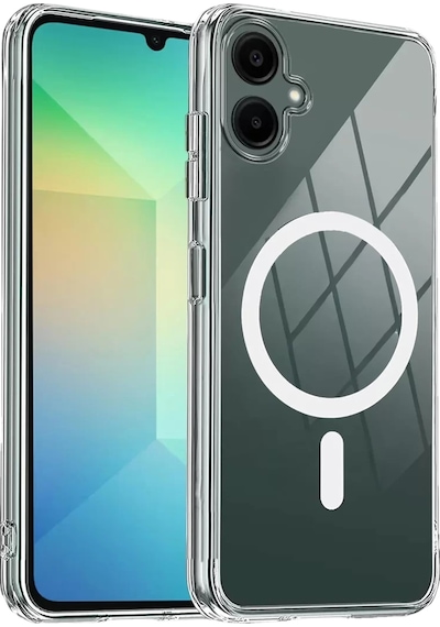 Newface Samsung Galaxy A06 Combo Sert Şeffaf Magsafe Kapak - Şeffaf