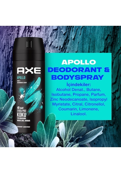 Axe Apollo Sage&Caderwood Erkek Sprey Deodorant 150 ML