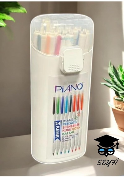 Kirtasiye Piano Silinebilir 12 Renk Kuru Boya Kalemi, 2.0 Uçlu, Özel Silgili, Kutu Seti Diğer
