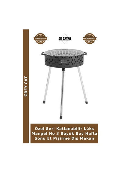 Özel Seri Katlanabilir Lüks Mangal No 3 Büyük Boy Hafta Sonu Et Pişirme Dış Mekan Çok Renkli