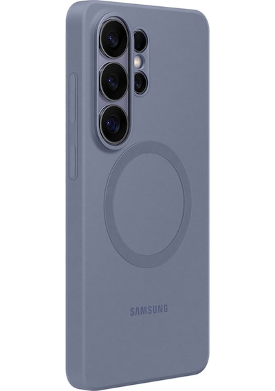 Samsung Uyumlu Galaxy S26 Ultra Silikon Magnet Kılıf - Gece Moru Mavi