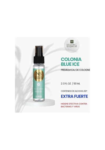 Blue Ice Buzul Ferahlığı Kolonyası 60 Ml Sprey Başlıklı 48'li Paket 80 Cep Boy Toptan Set