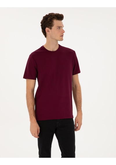 Pierre Cardin Erkek Plum Tişört 50308037-vr177 Plum