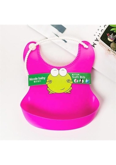 Hobibahçem Çocuk Bebek Mama Önlüğü Dökülme Engelleyici Bükülebilir Pembe