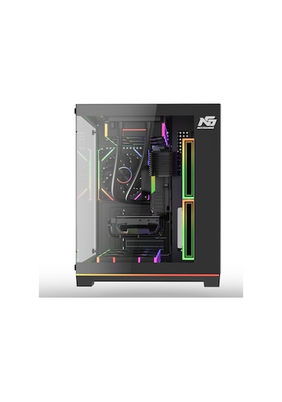 Orion Neon 6x Argb Fan Kumanda Ve Kontrolcü Micro Atx Boş Bilgisayar Kasası Siyah