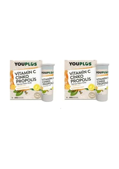 You Plus Vitamin C Çinko Propolis 20 Efervesan Tabletx2
