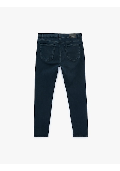 Koton Pamuklu Normal Bel Slim Fit Jean Pantolon - Brad Jean Koyu İndigo 6sam40279nd