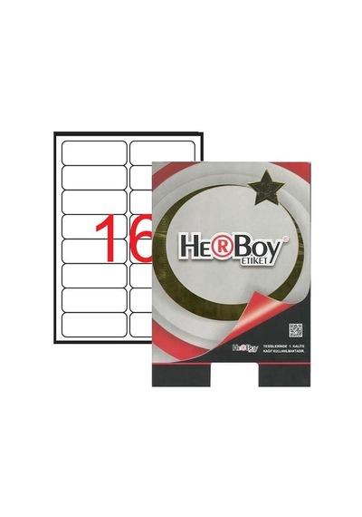 Herboy Hb-1016 99,1mmx34mm Beyaz Lazer Etiket 10