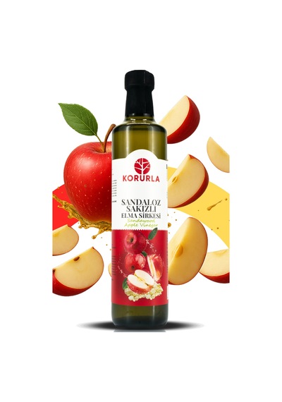 Sandaloz Sakızlı Elma Sirkesi Doğal Fermantasyon Sandalwood Apple Vinegar 500 Ml