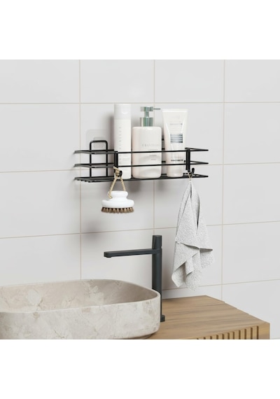 Yapışkanlı Banyo Rafı Duş Şampuanlık Duvar Düzenleyici Organizer Çok Renkli