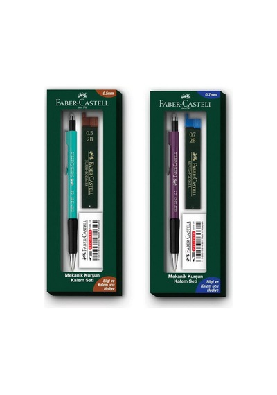 Faber Grip Iı 1345 0.5 Uçlu Kalem Seti Uç+silgi Bordo
