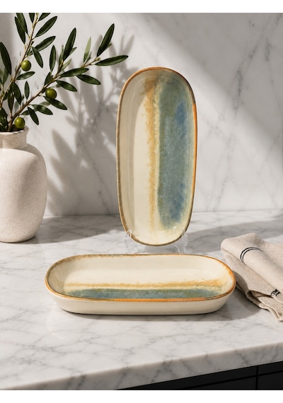 2'li Fium Hygge 14cm Oval Servis Sos/meze/kahvaltı/reçel/aperatif Çok Renkli
