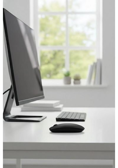 Durukar Siyah Renkli Ergonomik Sessiz Kablosuz Mouse Usb Alıcılı, Ofis Ve Oyun İçin Konforlu Bilg