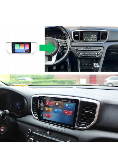 Kia Sportage Araç Multimedya Android Ekran Carplay Navigasyon Double Teyp 2+32 9" 19-21 Silver Cadence