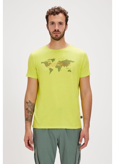 Bad Bear Globe T-shırt Sulphur Erkek Tişört Yeşil S-xxl 001