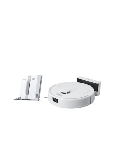Ecovacs N20E Robot Süpürge + Winbot Mini Cam Silme Robotu 2'li Temizlik Seti Beyaz