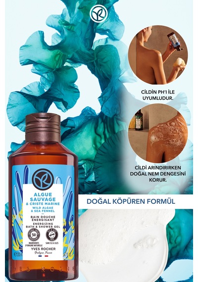 Yves Rocher Duş Jeli-nemlendirici Serinletici Okyanus Esintisi-sls,sles İçermez,vegan-200ml Diğer