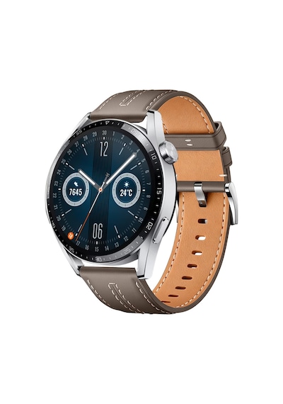 Huawei Watch Gt3 Pro Gt3 Gt2 46mm İle Uyumlu Dikiş Desenli Deri Metal Tokalı Akıllı Saat Kordonu