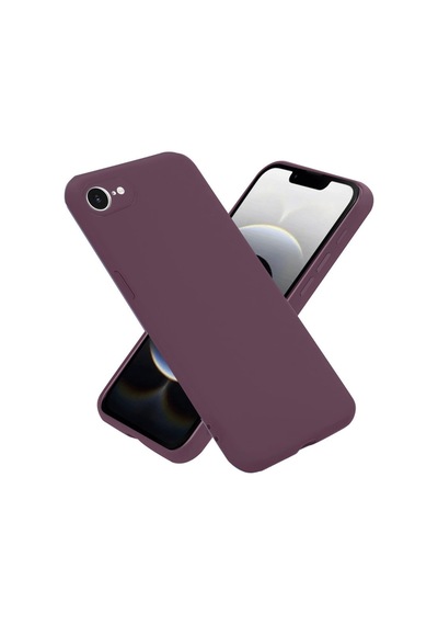 Apple iPhone Uyumlu 16e Kılıf First Silikon - Mürdüm Bz8683140844004