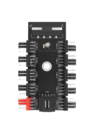 10 Port Fan Çoğaltıcı Hub Kartı Ide Güç Giriş Soketi 12v 3 4 Pin