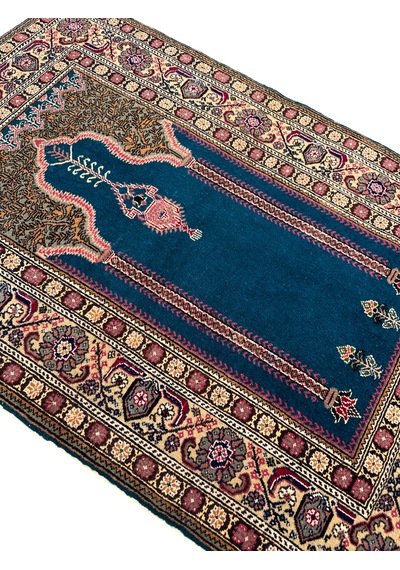 El Dokuma Bünyan Halısı Seccade 90x140 Su Yeşili Yün Namazlık El Dokuma Bünyan Halısı Seccade 90x140 Su Yeşili Yün Namazlık