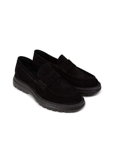 Deery Erkek Hakiki Süet Siyah Loafer Ayakkabı - 02006msyhe04 Siyah