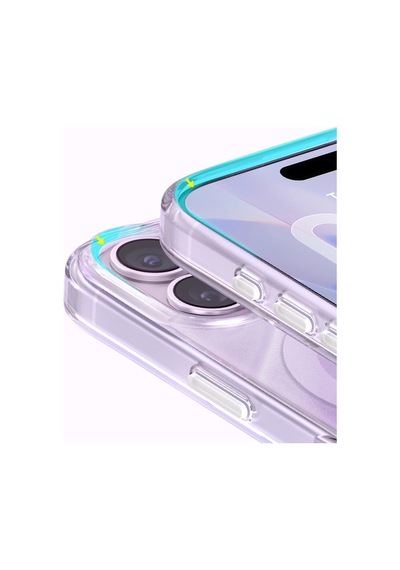 İphone 17 Kılıf M-safe Özellikli l Swarovski Taşlı Zore Paris Rovix Sert Pc Kapak Açık Mor
