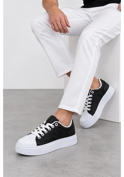 Ht Hotin Astrum Erkek Bağcıklı Günlük Sneaker Spor Ayakkabı Siyah-beyaz SİYAH-BEYAZ