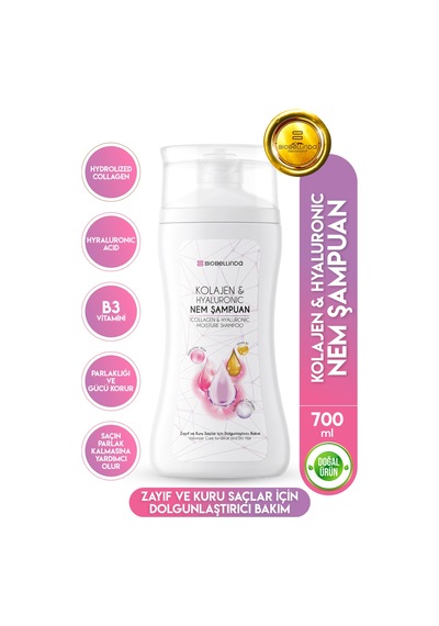 Biobellinda Kolajen & Hyaluronıc Nem Şampuan 250 Ml İnce Telli