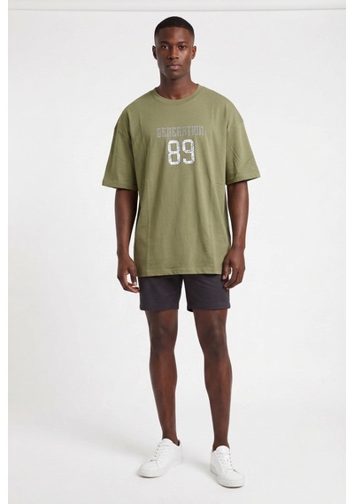 Blow Up Future Gen 89 Haki Oversize Erkek T-shirt 141535 Siyah