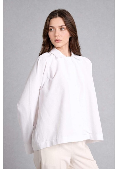 Defacto Regular Fıt Poplin Uzun Kollu Beyaz Tunik H5622ax26smwt32 Beyaz-wt32 Defacto Regular Fıt Poplin Uzun Kollu Beyaz Tunik H5622ax26smwt32 Beyaz-wt32