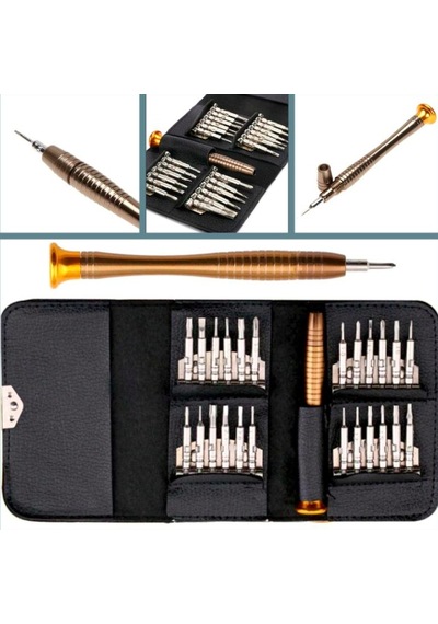Omeniv 24 İnce Uç Full Set Tornavida Takım Kompakt PU Deri Kılıf Çok Renkli